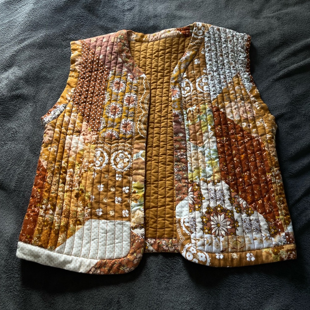 EUC Spell Cha Cha Quilted Patchwork Vest